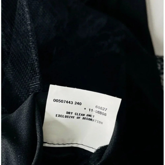 Vtg A Byer Dress 9 Short Formal Fairy Goth Bow Coquette Black Lace Ribbing Slit - Picture 8 of 15